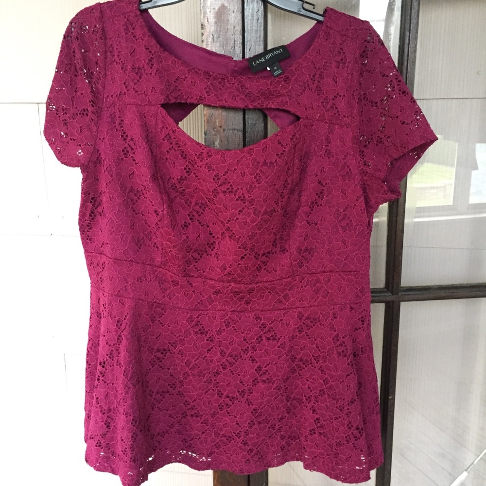 Lace peplum top